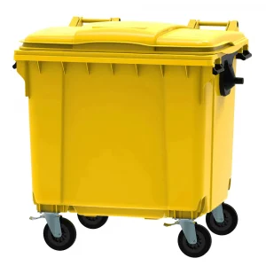 1100l Yellow Wheelie Bin